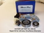 CRA-03 Alternator Repair Kit for Chrysler/Nippondenso 110-120 amp. Alternator.